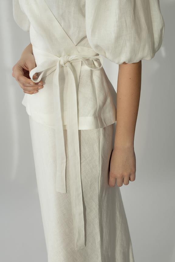 Amber Linen Set Wickeloberteil & Rock Venezia Creme