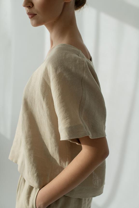 Amber Linen Set Shorts Palma Pale Sand
