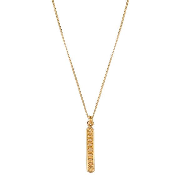 Necklace Moon Phase Bar Gold 1