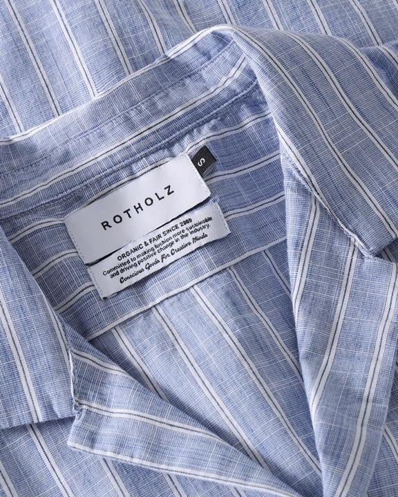 Rotholz Hemd Bowling Blue Stripe