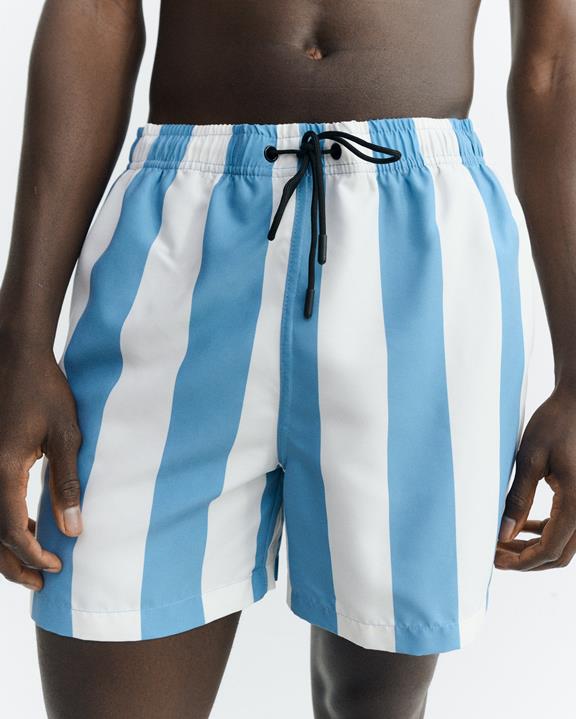 Thinking MU Korte Zwembroek Limpopo Blauw Gestreept