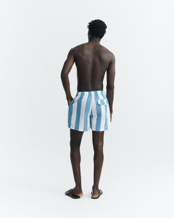 Thinking MU Korte Zwembroek Limpopo Blauw Gestreept