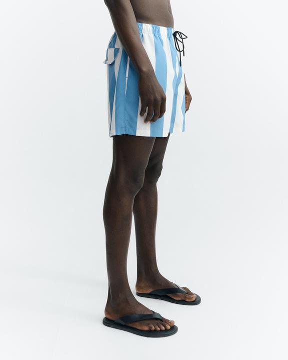 Thinking MU Korte Zwembroek Limpopo Blauw Gestreept
