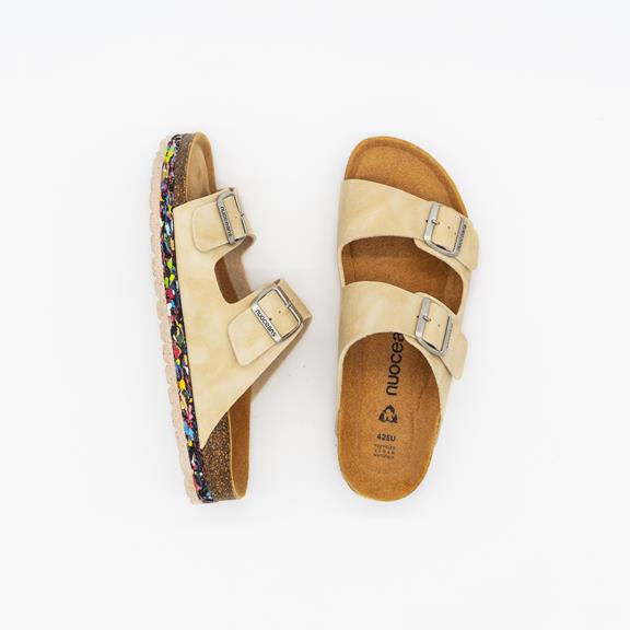Nuoceans Sandalen Kieselstein Beige