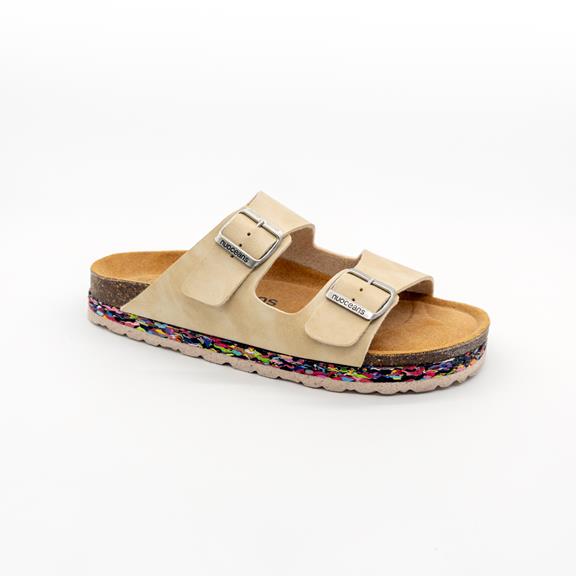 Nuoceans Sandalen Kieselstein Beige