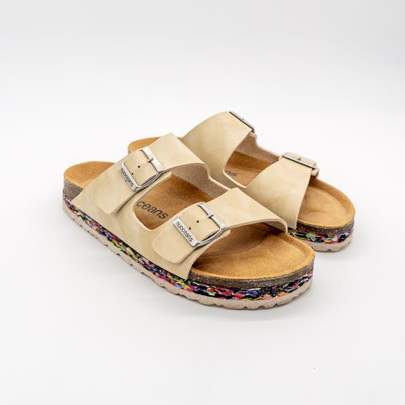 Nuoceans Sandalen Kieselstein Beige