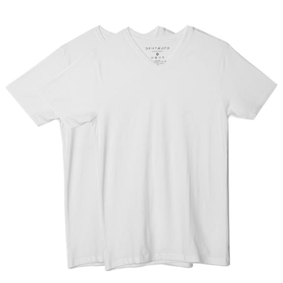The Driftwood Tales Multipack 2x T-Shirt Basic V-Hals Wit