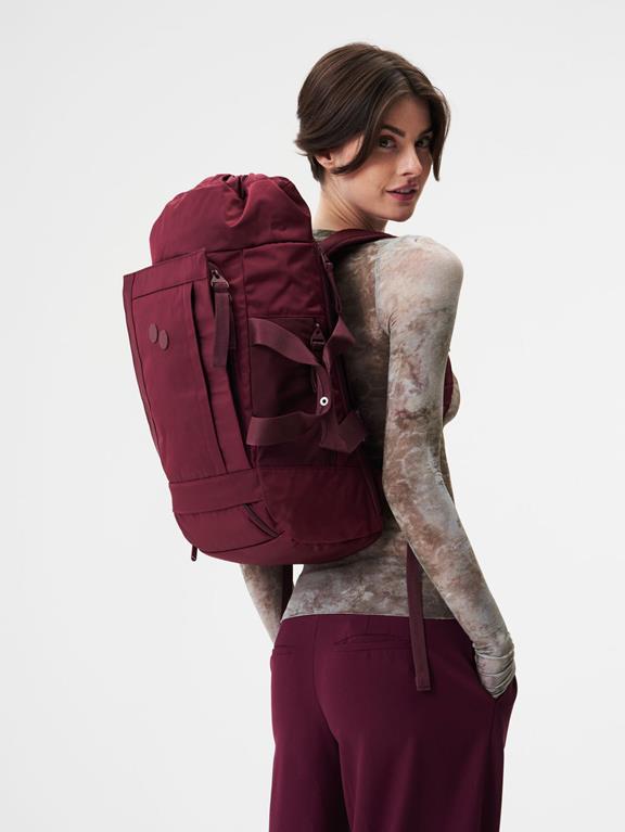pinqponq Backpack Blok Medium Glazed Red
