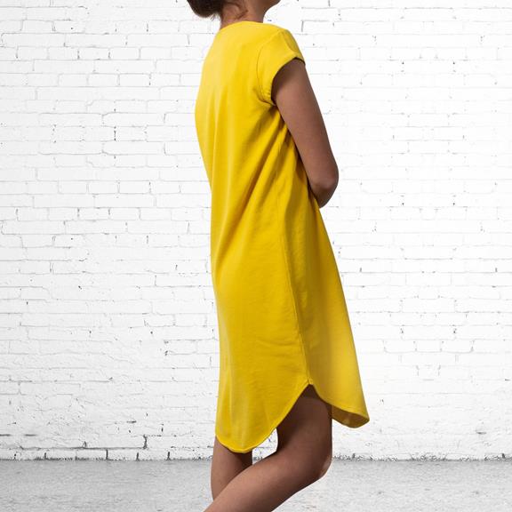 Dress - Recycled Sweat Fabric - Yellowº 1