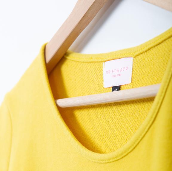 Dress - Recycled Sweat Fabric - Yellowº 4