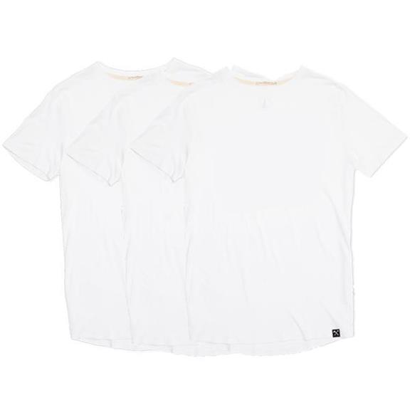 3 X Navy, Grijs, Wit Of Lichtblauw Biologisch Katoenen T-Shirt, Grijs, Wit Of Lichtblauw 1