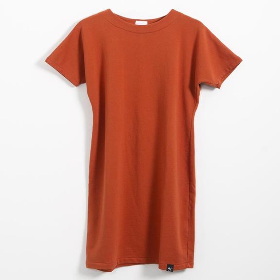 Kleid - Recycelter Sweatstoff - Orange 1