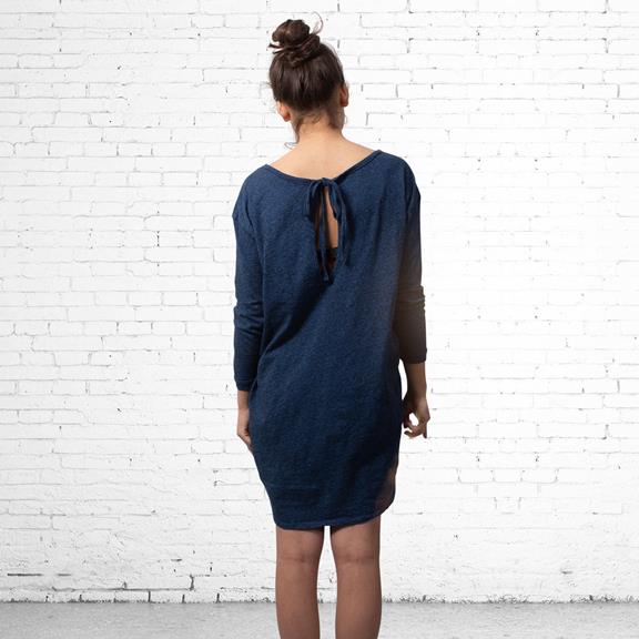 Dress - Recycled Jersey Fabric - Blue Melangeº 2
