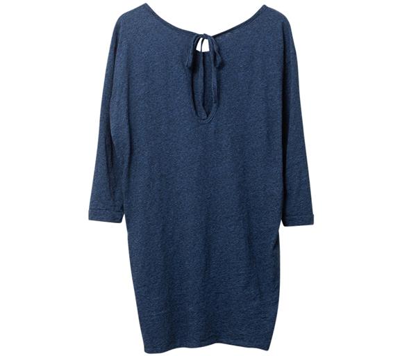 Dress - Recycled Jersey Fabric - Blue Melangeº 5