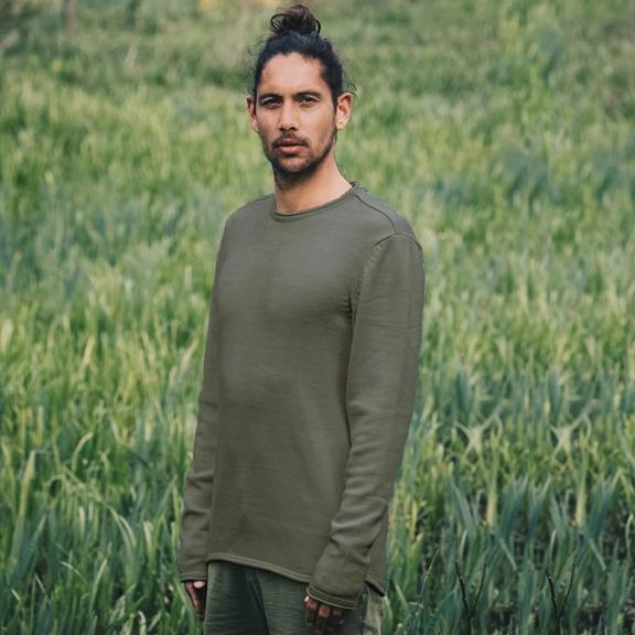 Knit Sweater - Green Melange 2