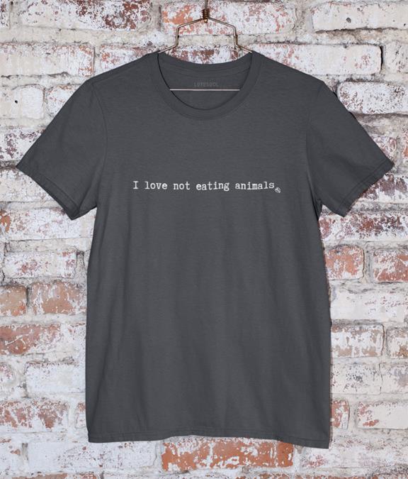 T-Shirt I Love Not Eating Animals White 5