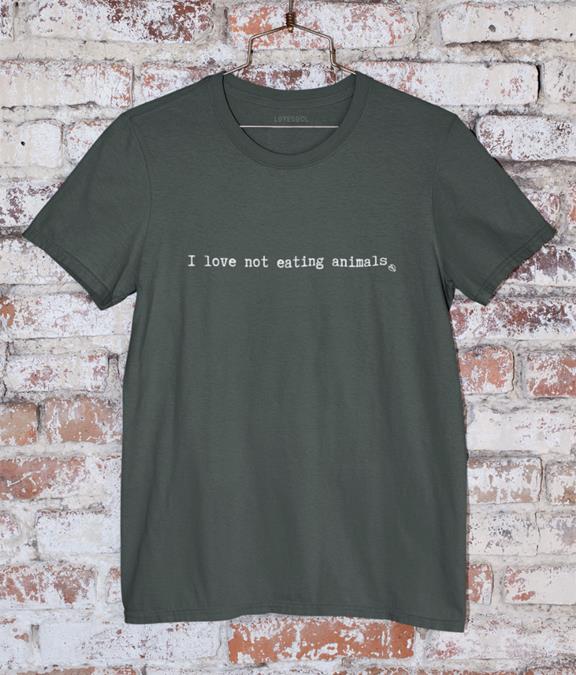 T-Shirt I Love Not Eating Animals White 6