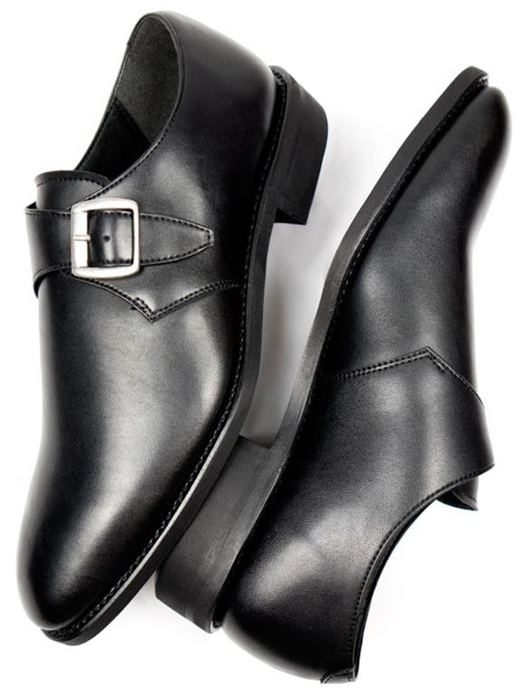 Goodyear Welt Monk Shoes Black 2