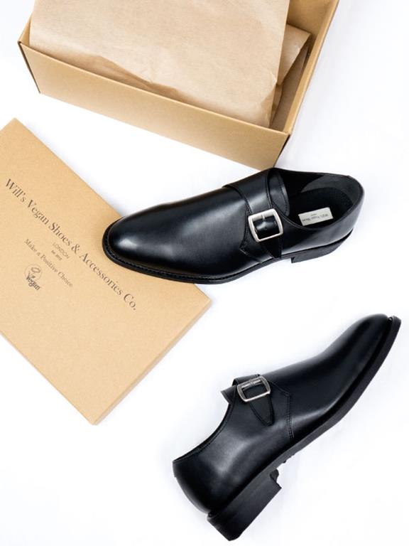Goodyear Welt Monk Shoes Black 5