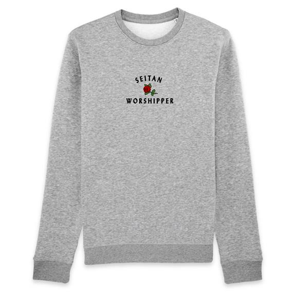 Sweatshirt Seitan Worshipper Grey 1