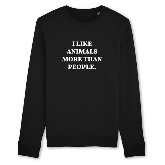 Sweatshirt I Like Animals Black 1