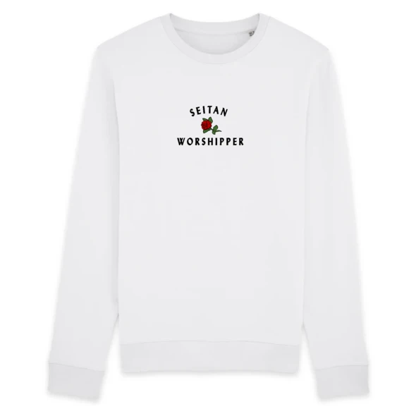 Sweatshirt Seitan Worshipper White 1