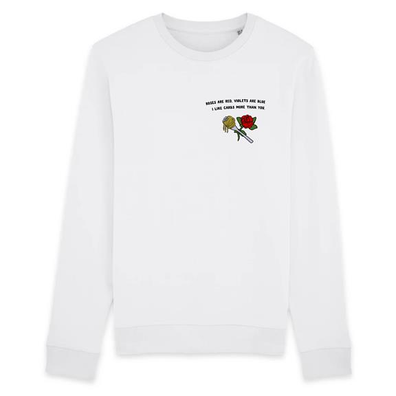 Sweatshirt Roses White 1
