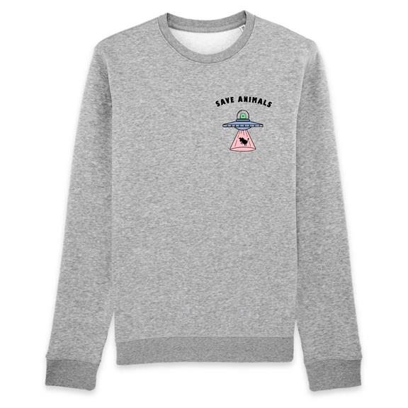 Sweatshirt Save Animals Grey 1