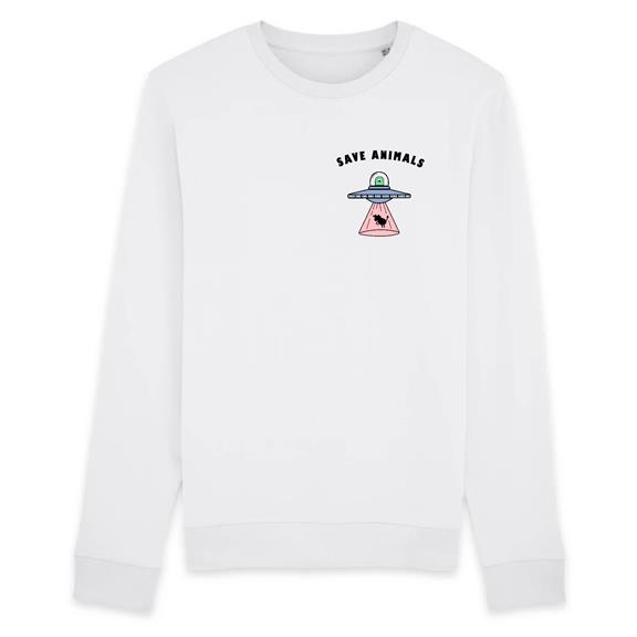 Sweatshirt Save Animals White 1