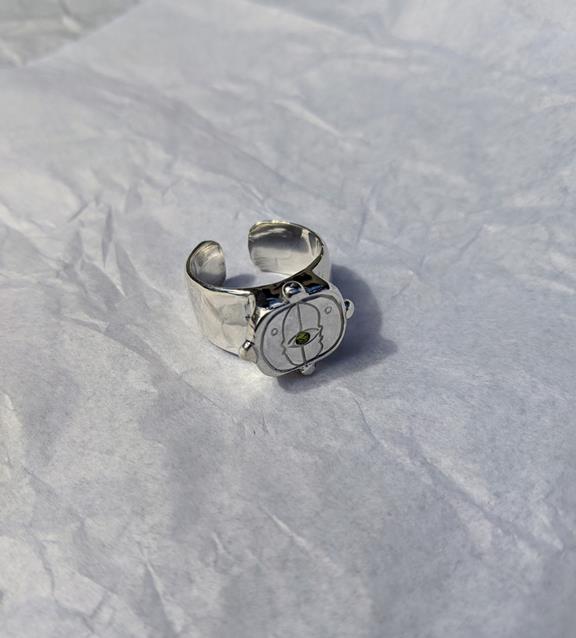 Ring Moon Face Silver 1