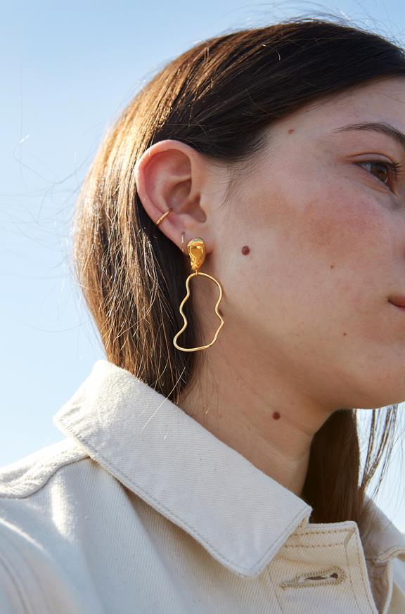 Earrings Andaman Gold Plated Recycled Silver 2