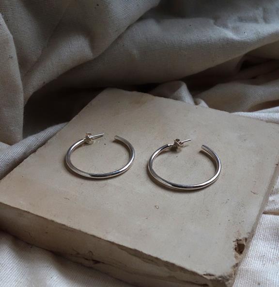 Earrings Large Hoops Gold Plated 1