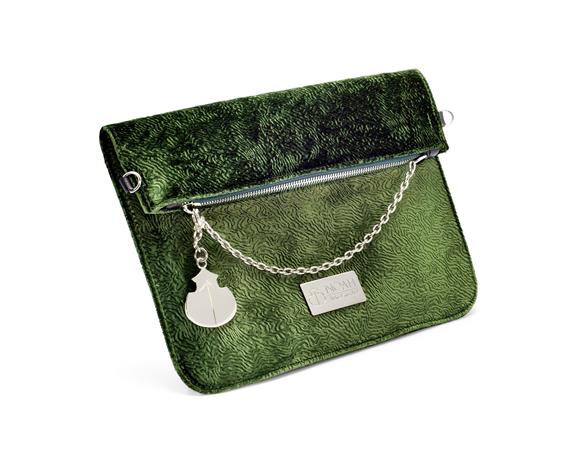 Clutch Padova Velvet - Green from Shop Like You Give a Damn