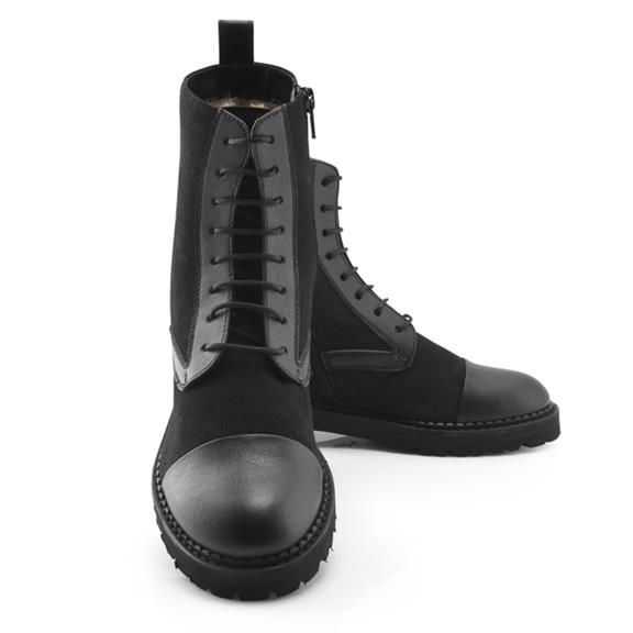 Lace-Up Boots Bettina Black from Shop Like You Give a Damn