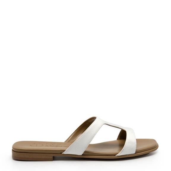 Open Sandal Letizia Suede - White from Shop Like You Give a Damn