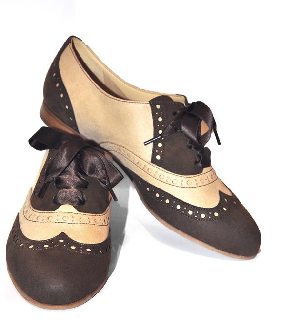 Mademoiselle Brogue Shoes Beige 3