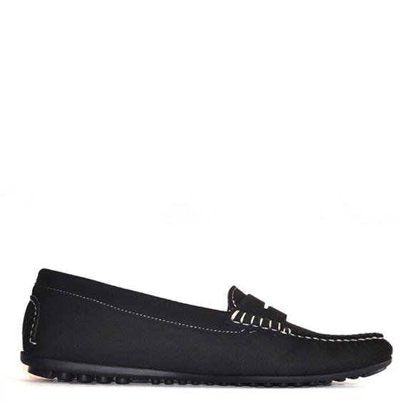 Moccasin Tommy Suede - Black from Shop Like You Give a Damn