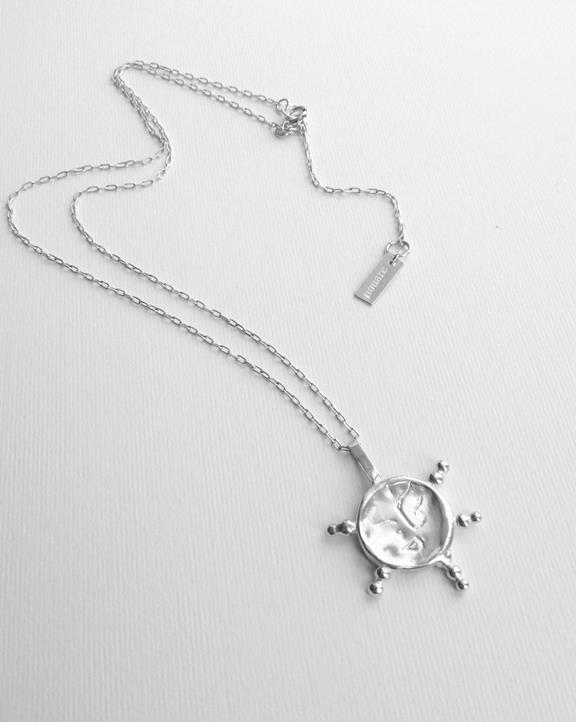 Necklace Sun Face Silver 1