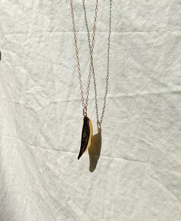 Necklace Leaf Gold Plated 1
