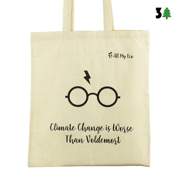 Tote Bag climate Change Is Worse Than Voldemort 1