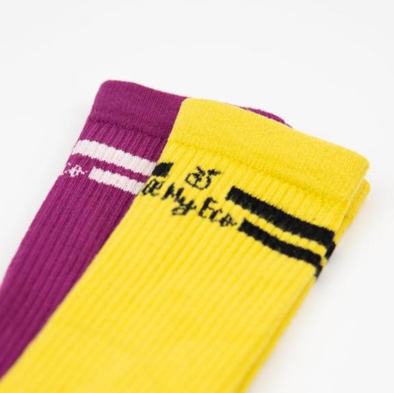 2-Pack Sock Yellow & Purple 1