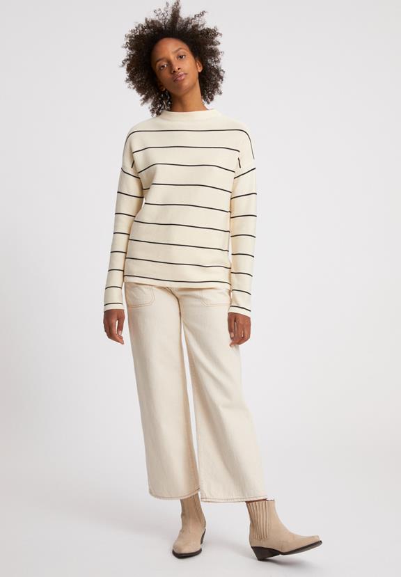 Sweater Medinaa Stripes Oatmilk 2