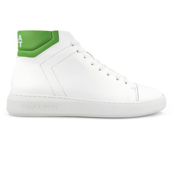 Hight Top Sneaker Adams White & Green 1