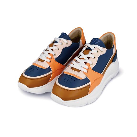 Sneaker Goodall Blauw, Oranje & Bruin 4