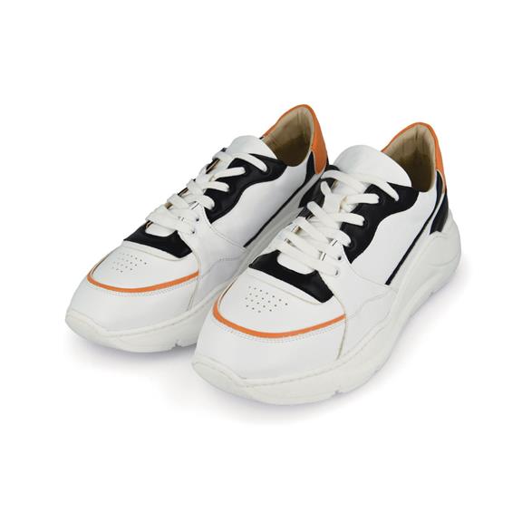 Goodall Sneaker White, Black & Orange 2
