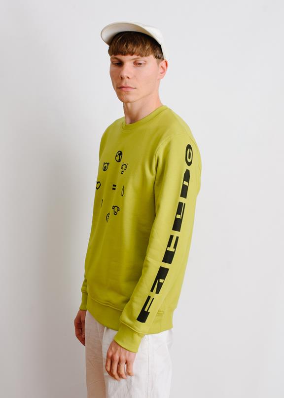 Equal Beings Sweater - Lime - Organic X Recycled 3