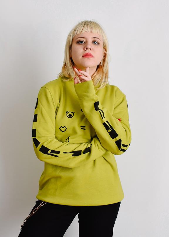 Equal Beings Sweater - Lime - Organic X Recycled 4