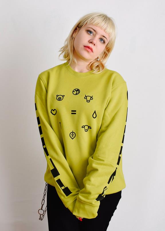 Equal Beings Sweater - Lime - Organic X Recycled 6