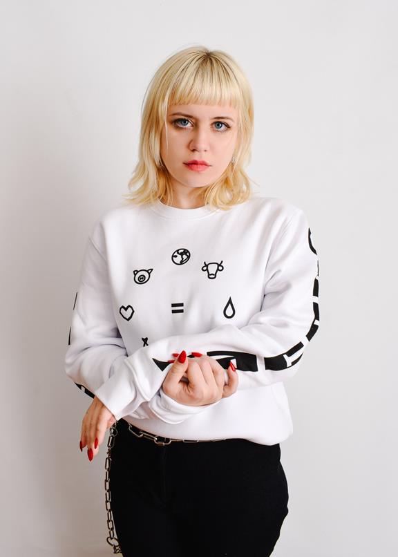 Equal Beings Sweater - White - Organic X Recycled 2