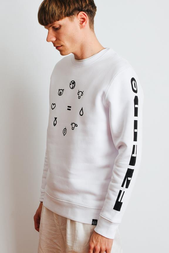 Equal Beings Sweater - White - Organic X Recycled 3